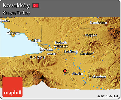 Physical Panoramic Map of Kavakköy