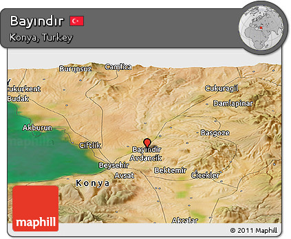 Satellite Panoramic Map of Bayındır