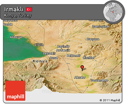 Satellite Panoramic Map of Irmaklı
