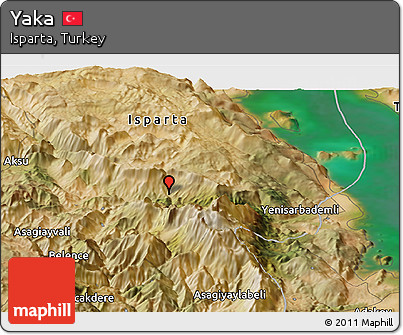 Satellite Panoramic Map of Yaka