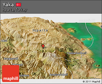 Satellite Panoramic Map of Yaka