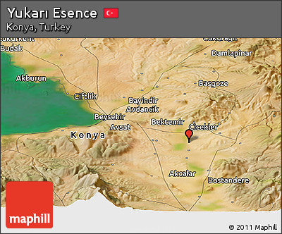 Satellite Panoramic Map of Yukarı Esence