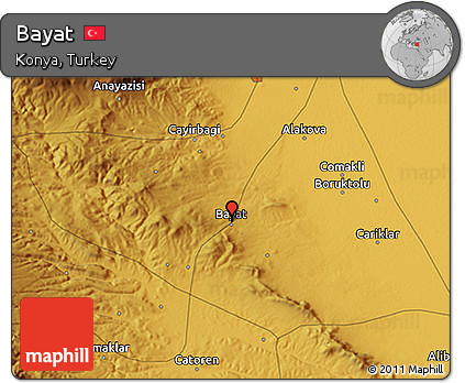 Physical 3D Map of Bayat