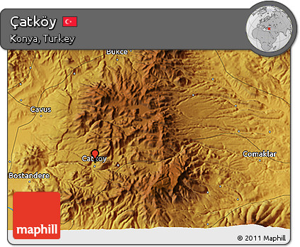 Physical 3D Map of Çatköy