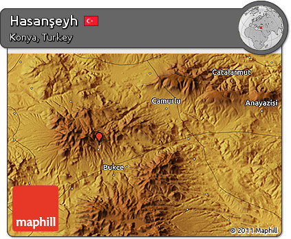 Physical 3D Map of Hasanşeyh