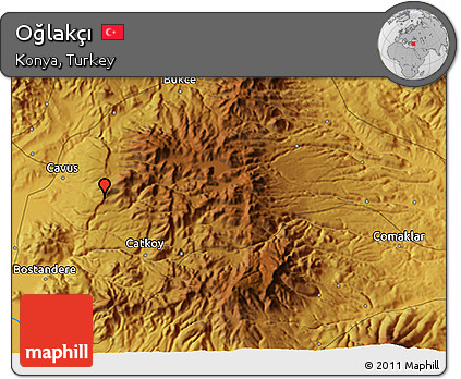 Physical 3D Map of Oğlakçı