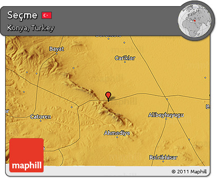 Physical 3D Map of Seçme