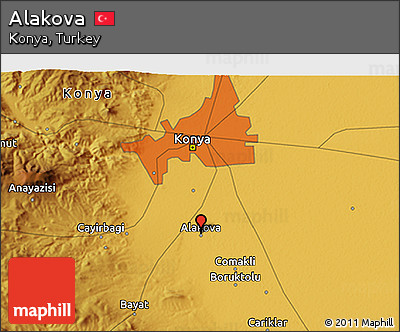 Physical 3D Map of Alakova