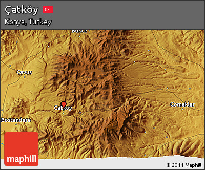 Physical 3D Map of Çatköy