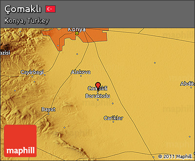 Physical 3D Map of Çomaklı