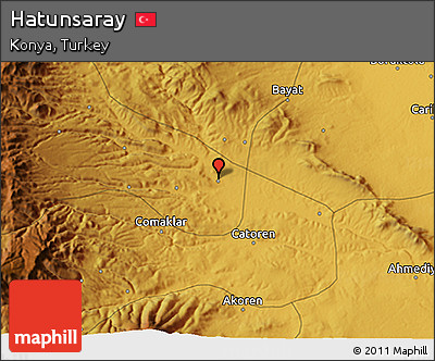Physical 3D Map of Hatunsaray