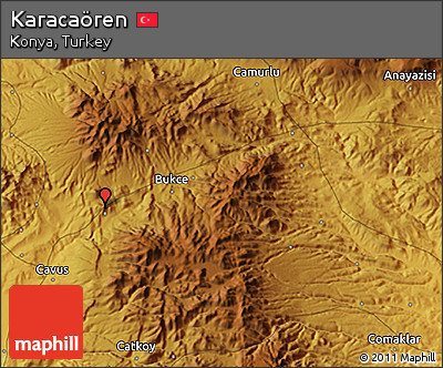 Physical 3D Map of Karacaören