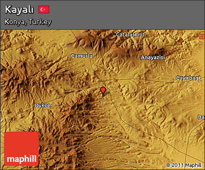 Physical 3D Map of Kayalı