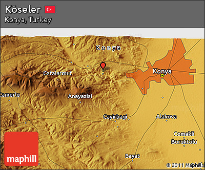 Physical 3D Map of Köseler