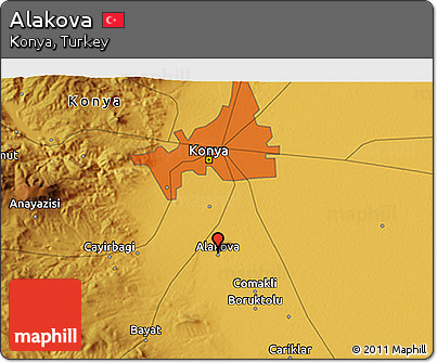 Physical 3D Map of Alakova