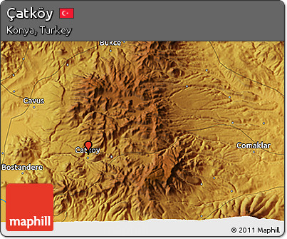 Physical 3D Map of Çatköy