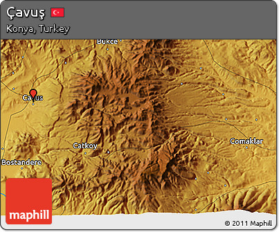 Physical 3D Map of Çavuş