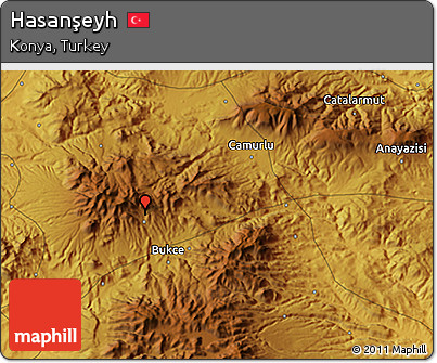 Physical 3D Map of Hasanşeyh