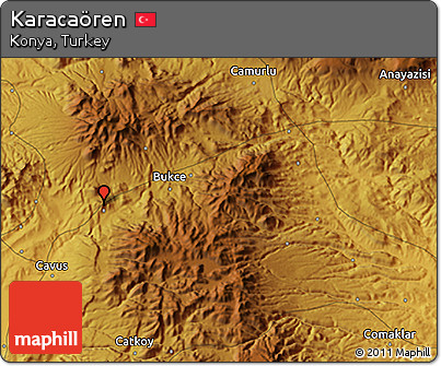 Physical 3D Map of Karacaören