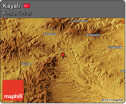 Physical 3D Map of Kayalı