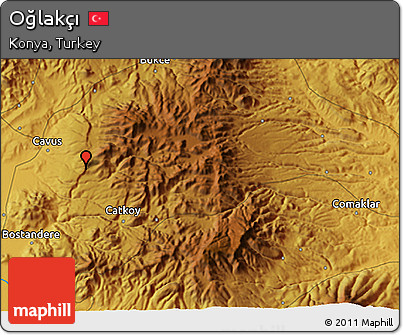 Physical 3D Map of Oğlakçı