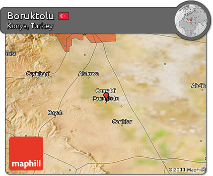 Satellite 3D Map of Boruktolu