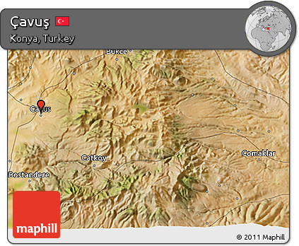 Satellite 3D Map of Çavuş