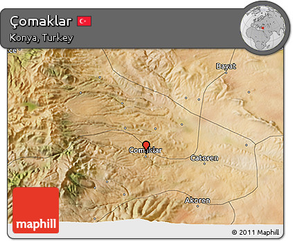 Satellite 3D Map of Çomaklar