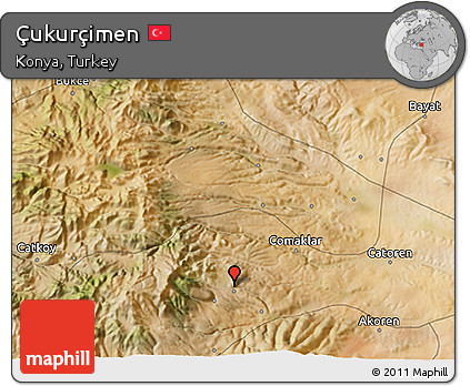 Satellite 3D Map of Çukurçimen