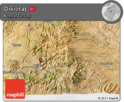 Satellite 3D Map of Dikilitaş