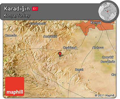 Satellite 3D Map of Karadiğin
