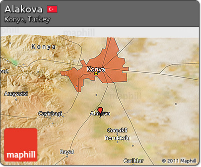 Satellite 3D Map of Alakova