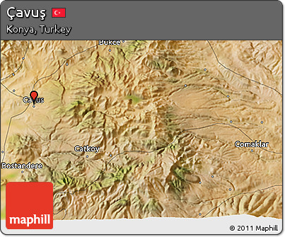 Satellite 3D Map of Çavuş