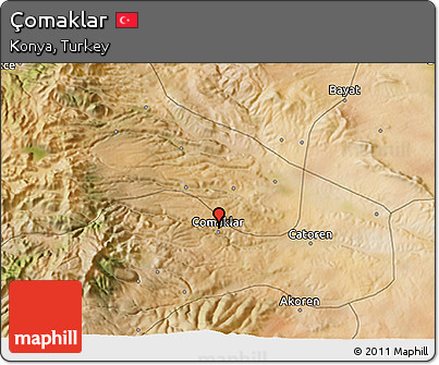 Satellite 3D Map of Çomaklar