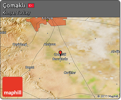 Satellite 3D Map of Çomaklı