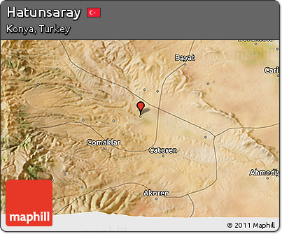 Satellite 3D Map of Hatunsaray