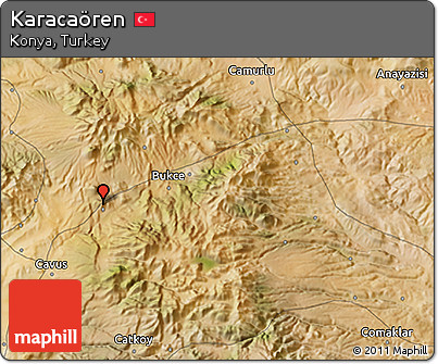 Satellite 3D Map of Karacaören