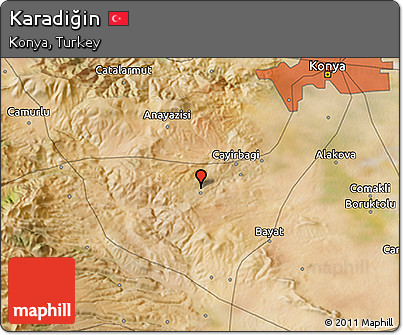 Satellite 3D Map of Karadiğin