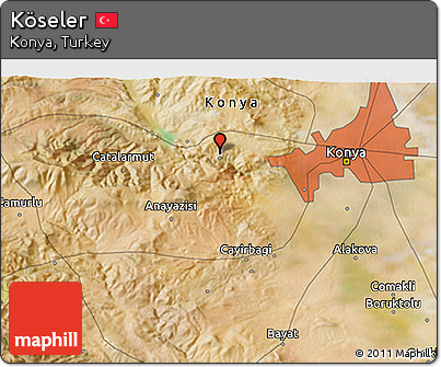 Satellite 3D Map of Köseler