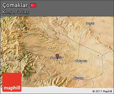 Satellite 3D Map of Çomaklar