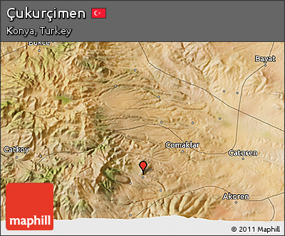 Satellite 3D Map of Çukurçimen