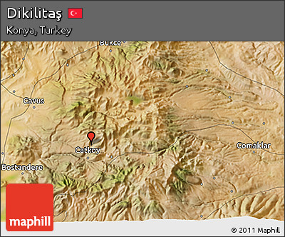 Satellite 3D Map of Dikilitaş