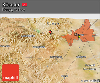 Satellite 3D Map of Köseler
