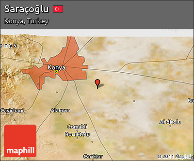 Satellite 3D Map of Saraçoğlu