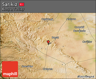 Satellite 3D Map of Sarıkız