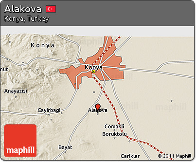 Shaded Relief 3D Map of Alakova