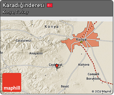 Shaded Relief 3D Map of Karadiğinderesi