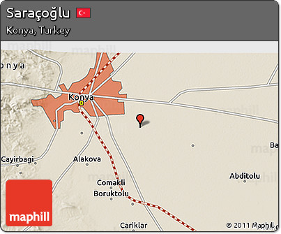 Shaded Relief 3D Map of Saraçoğlu