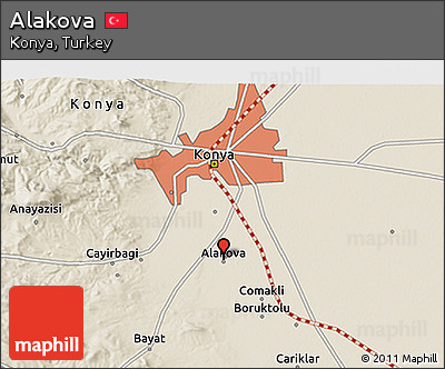 Shaded Relief 3D Map of Alakova