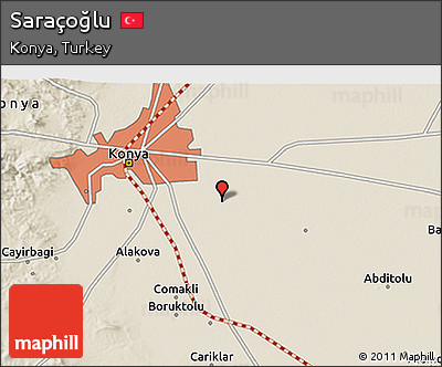 Shaded Relief 3D Map of Saraçoğlu